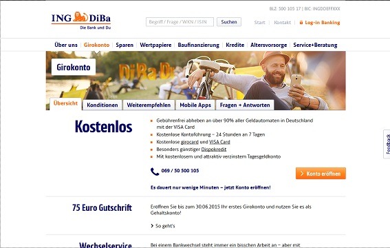 Offizielle Webseite der ING-DiBa