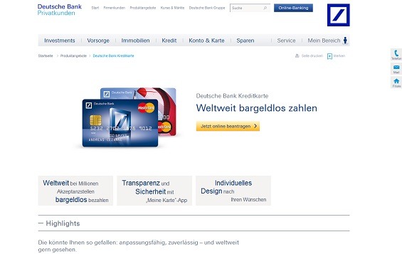 Offizielle Webseite der Deutschen Bank