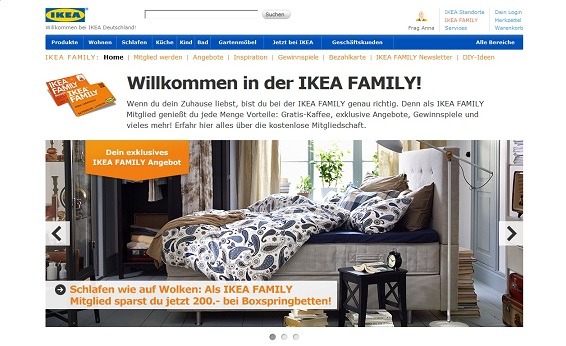 Offizielle Webseite von IKEA 
