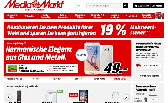 Offizielle Webseite von Media Markt