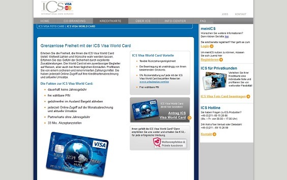 Offizielle Webseite der Barclaycard Kreditkarte