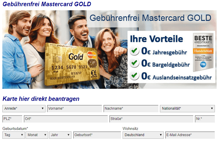 kreditkarte ohne gehaltsnachweis