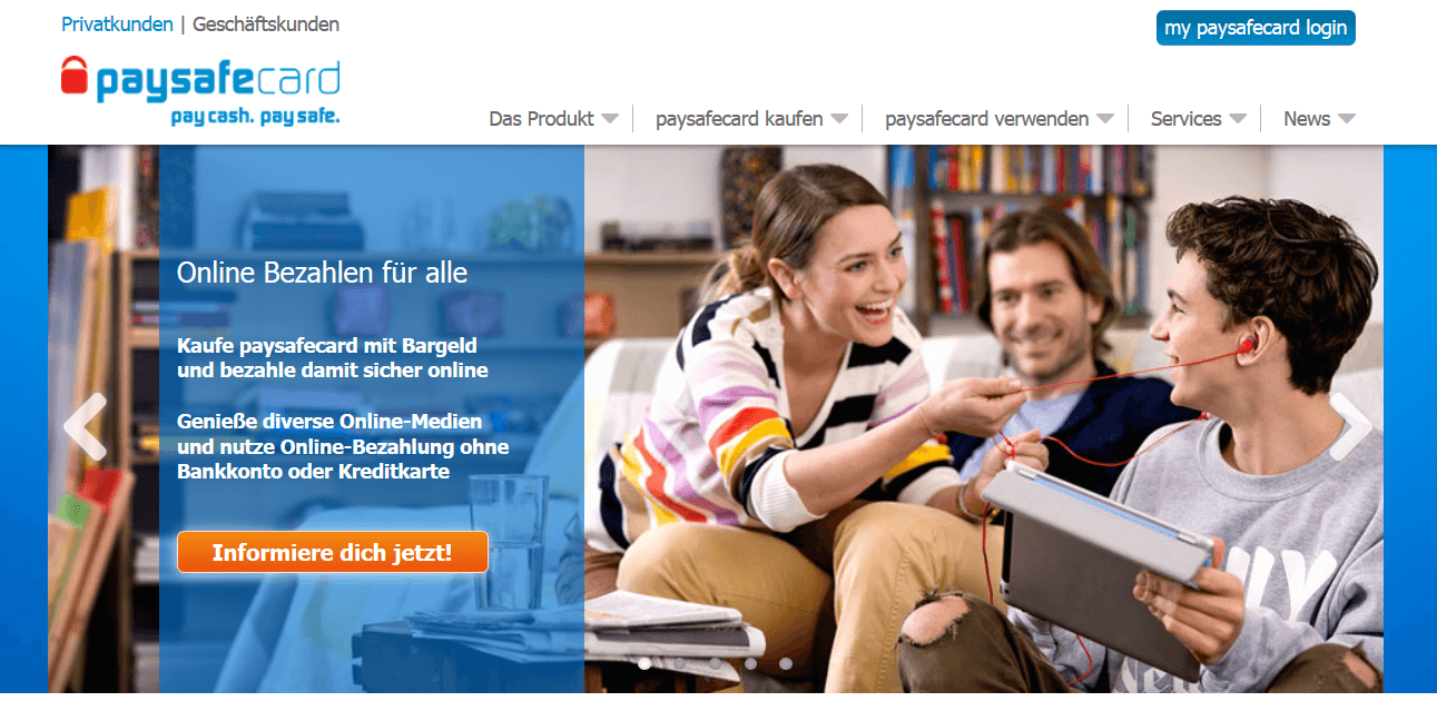 Das Angebot von Paysafecard