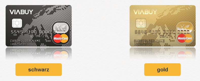 Angebot fur Prepaid Kreditkarte mit Hochprägung bei Viabuy