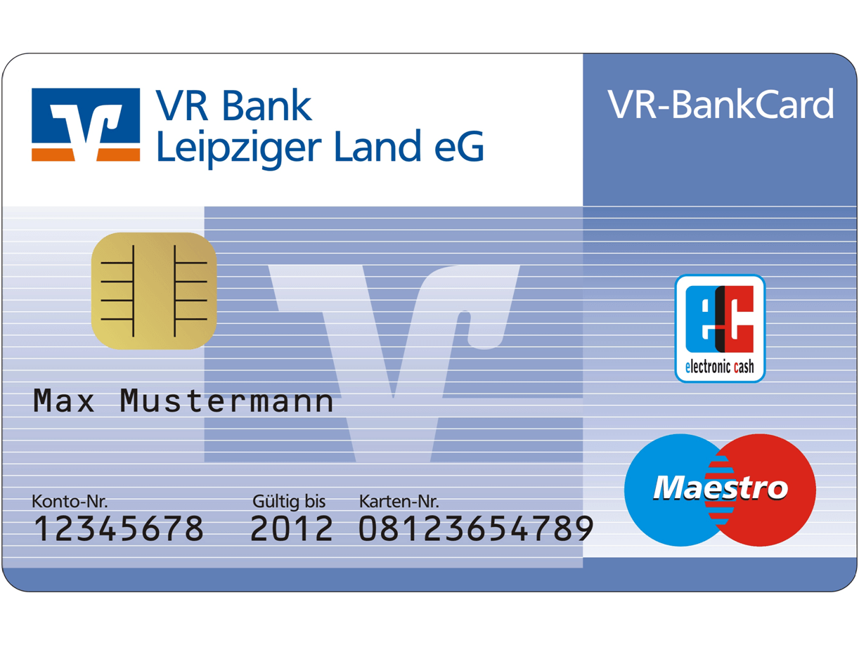 Musterkarte von der Volksbank