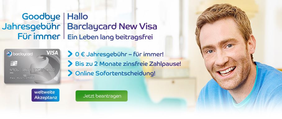 Empfehlung ohne Gebühr für die Barclaycard New Visa