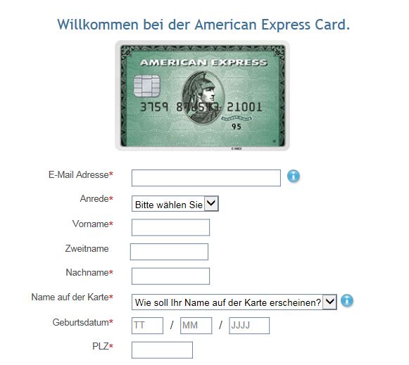 Unkomplizierter Antrag: American Express Karte ohne Girokonto 