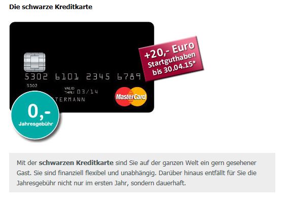 Das MasterCard Angebot der Valovis Bank