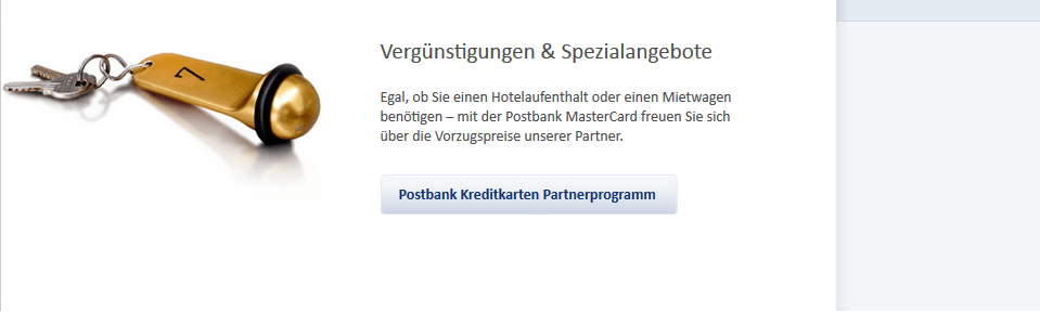 Vergünstigungen und Spezialangebote bei der Postbank