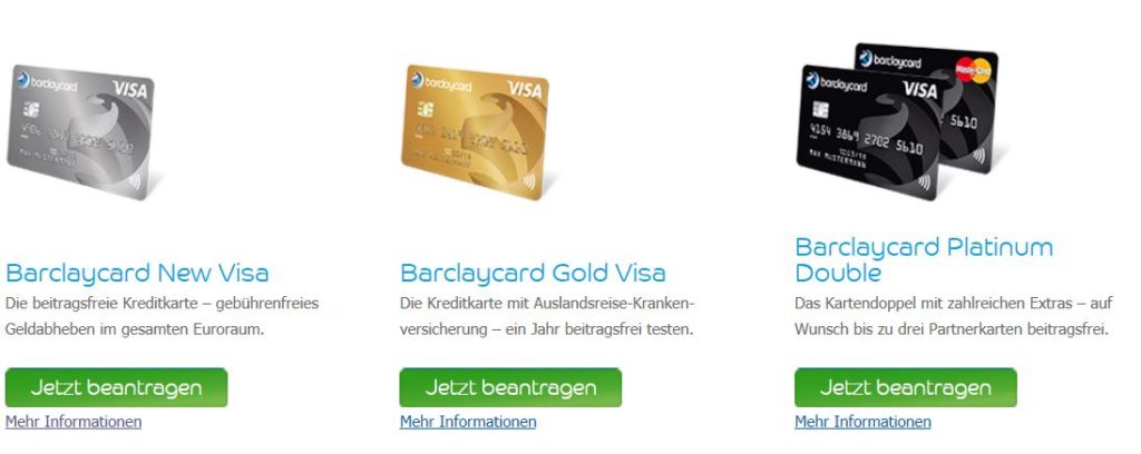 Barclaycard Premiumkarten im Vergleich ohne Jahresgebühr