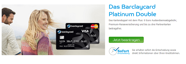 Visa und Mastercard Kreditkarten im Doppel