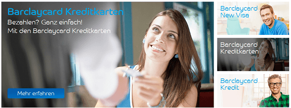 Barclaycard Kreditkarten fürs Online Shopping
