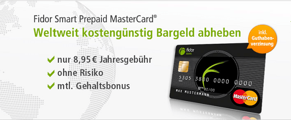 Die Fidor Smart Prepaid MasterCard