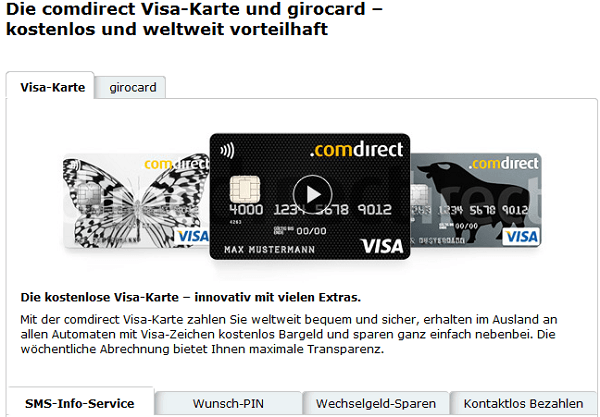 comdirect visakarte2 Kreditkarte Kostenlos im Vergleich