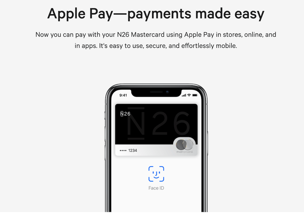 N26 Apple Pay