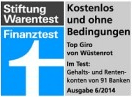 w++stenrot direct visa classic-Stiftung Warentest Top Giro-Kostenlos und ohne Bedingungen