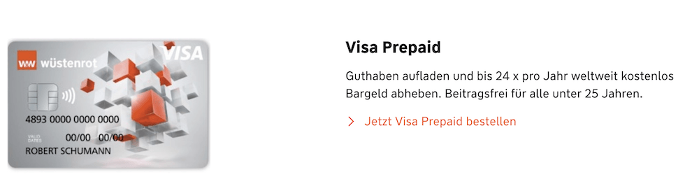 Wüstenrot Visa Prepaid Beitrag