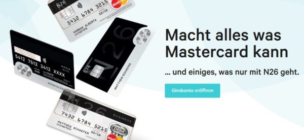 Die Mastercard der N26 gibt es in verschiedenen Designs