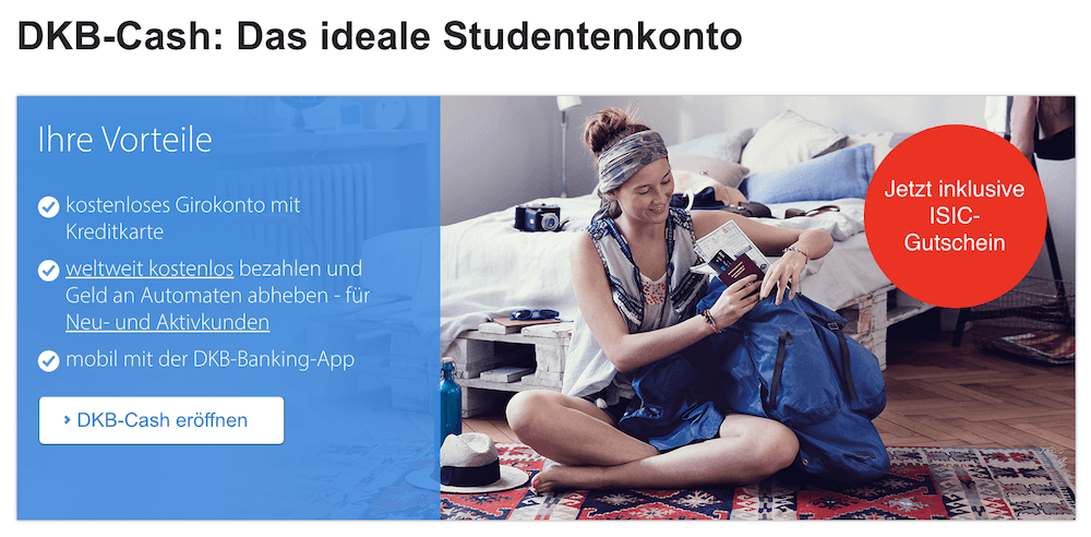 DKB Cash Studentenkonto und Kreditkarte