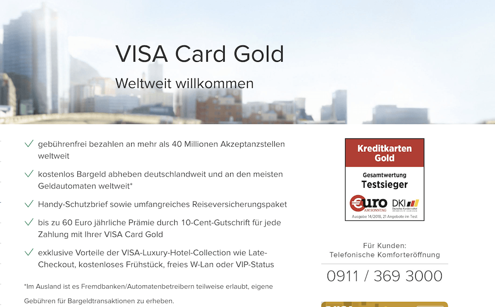 Consorsbank Visa Card Gold