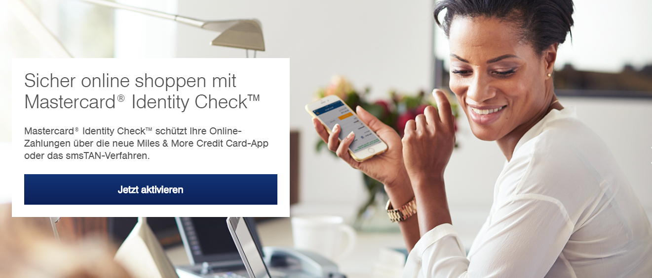 Shoppen Sie sicher online mit der Miles & More Mastercard